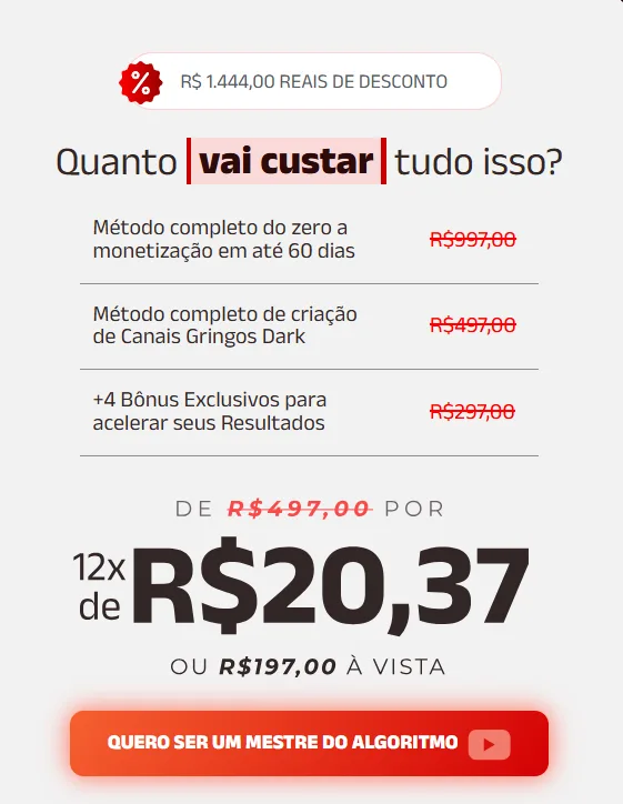 Curso Mestres do Algoritmo Profissão YouTuber Caio Ferreira Curso Mestres do Algoritmo Profissão YouTuber Caio Ferreira